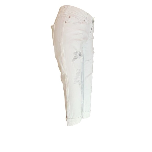 No Boundaries Capris 1 White Distressed Low Rise Denim Junior (W26L19) - Picture 4 of 16
